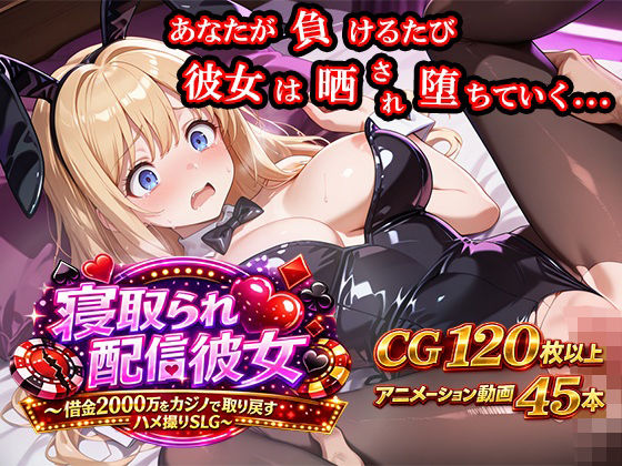 動画・アニメーション【寝取られ配信彼女 〜借金2000万をカジノで取り戻すハメ撮りSLG〜】評価 ノワールワークス