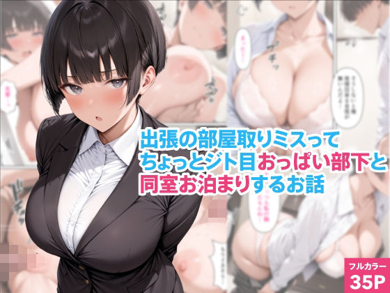 OL【出張の部屋取りミスってちょっとジト目おっぱい部下と同室お泊まりするお話】評価 くろくろキャノン