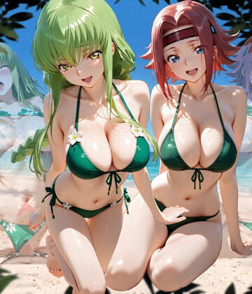 変身ヒロイン【ビーチで出会った美女をナンパしてメス堕ちさせた話 コー○ギアス編】評価 ちこりこ